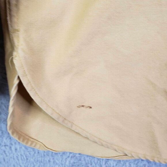 Woolrich Shirt Mens Size Large Long Sleeve Button Down Vintage Canvas Tan - Picture 4 of 11